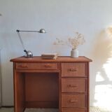 Vintage rattan desk from the 1970s.
