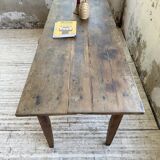 1950s oak farmhouse table with spindle legs