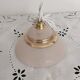Suspension in pink and gold granite glass, portable lamp