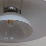 Scandinavian pendant light, white metal