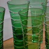 8 glasses Murano Italy 60s