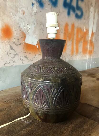 Vintage ceramic lamp, West Germany lamp, vintage lamp, table lamp
