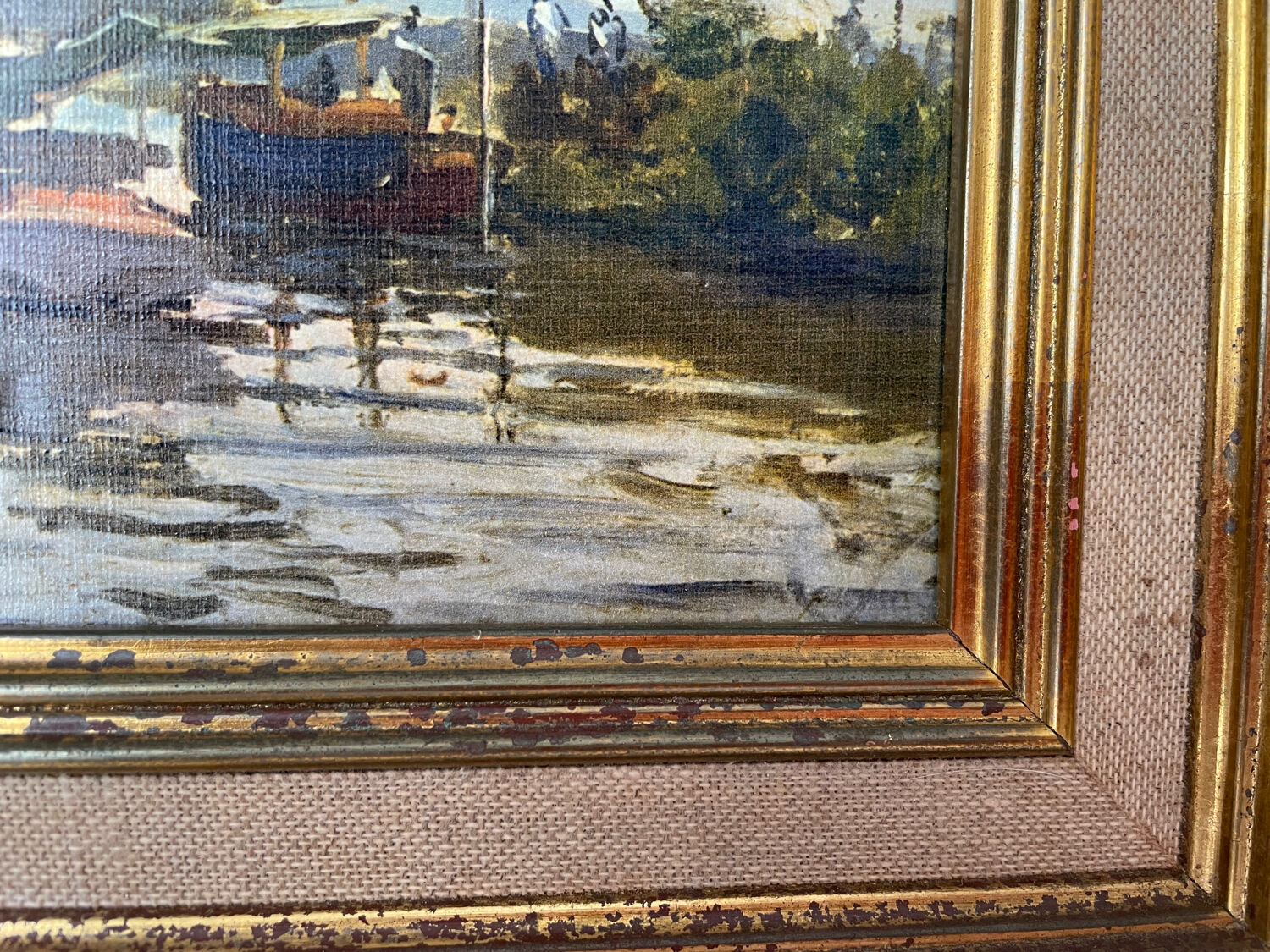 Printing on canvas Pleasure boats