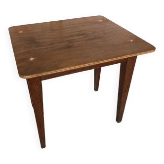 Table ecolier bois pieds compas vintage