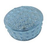 Round ceiling lamp, vintage molded glass globe