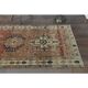 1970s Vintage Persian Handmade Wool Cotton Red Runner Rug 88x329