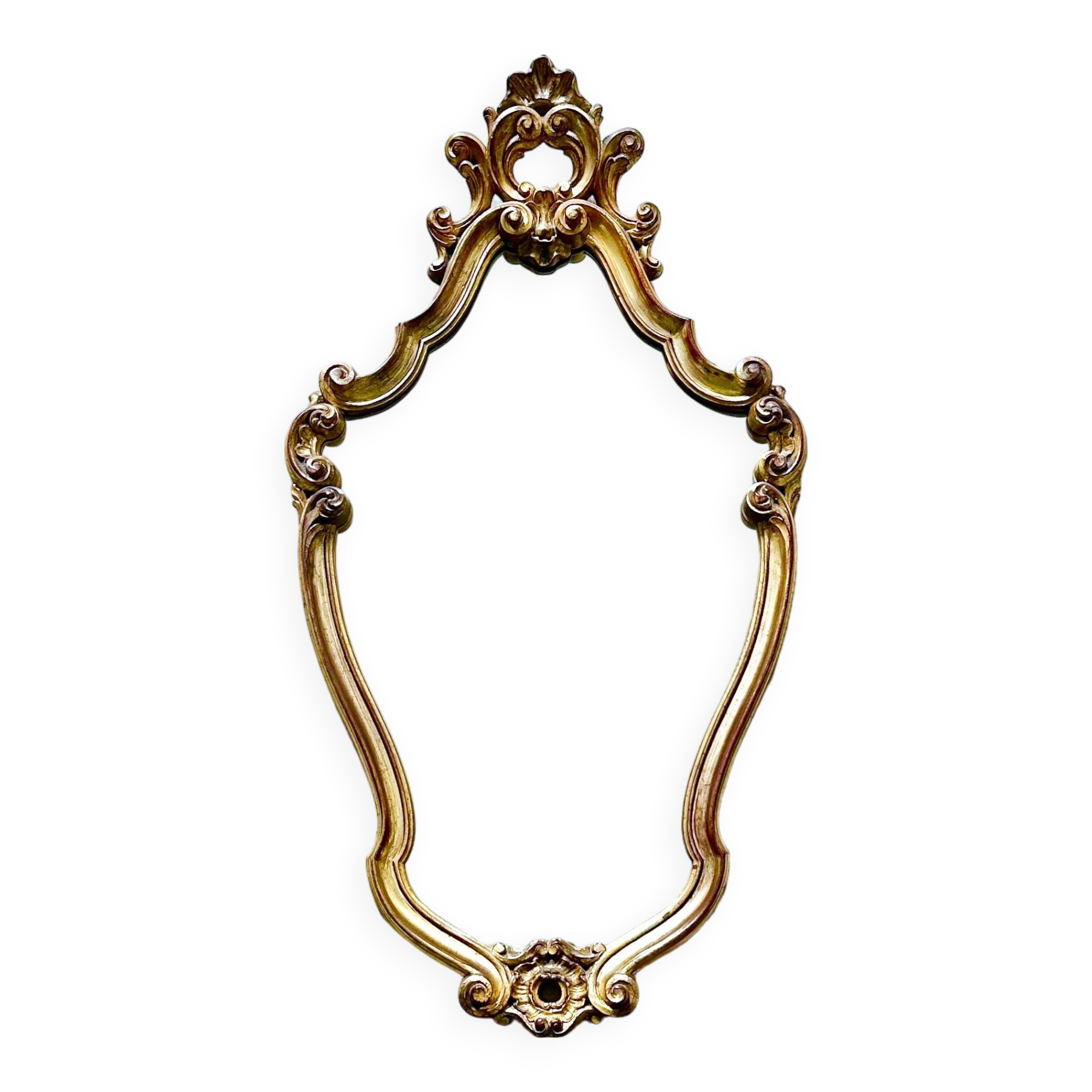 Antique wall mirror, baroque mirror, gold wooden mirror