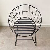 Vintage wire metal stool / chair