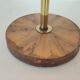 vintage brass and walnut lamp, 60s