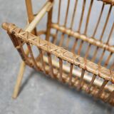 Vintage Rattan Magazine Rack