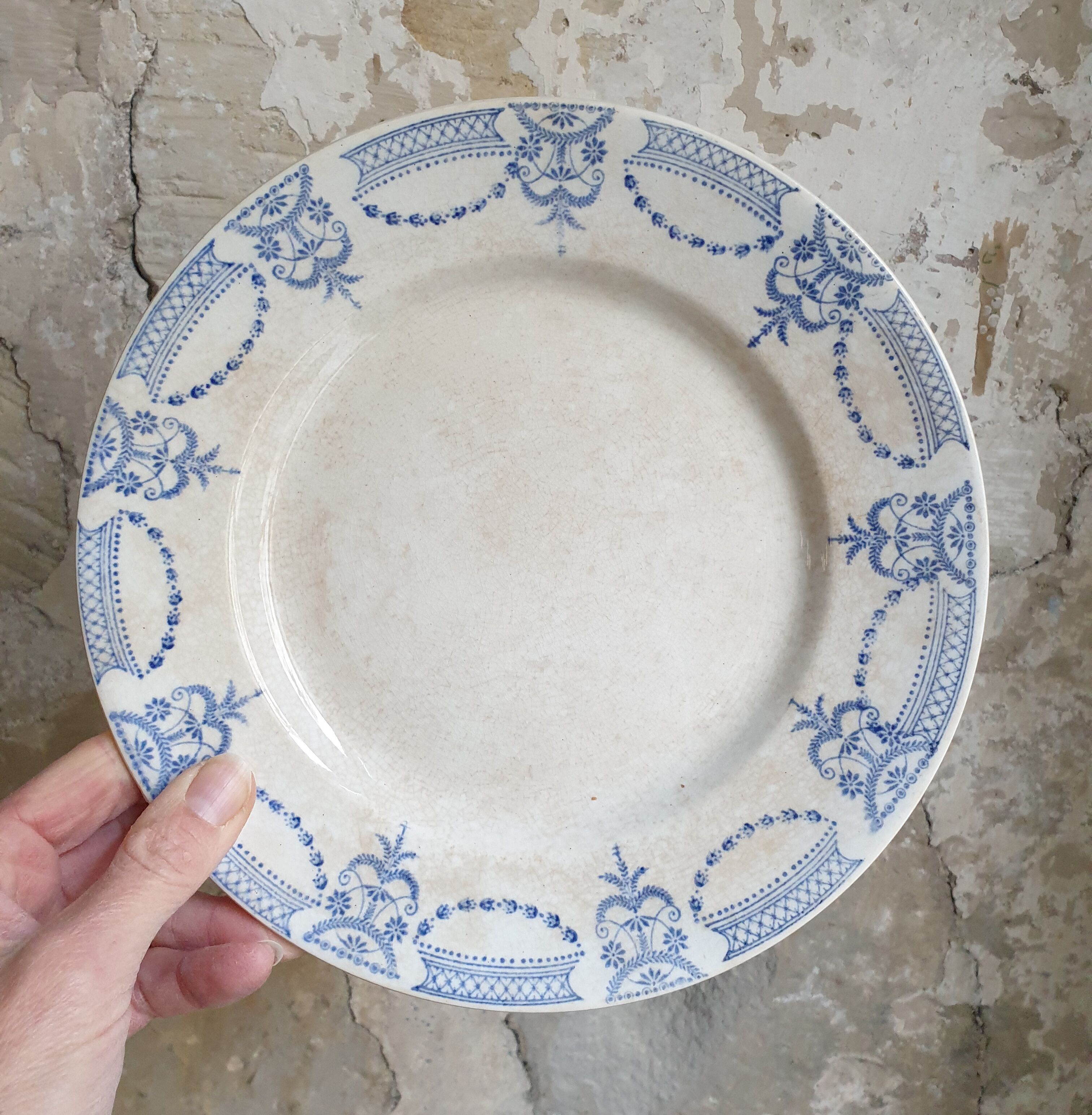 Suite of 11 flat plates iron earth