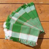 Set of 6 vintage checkered napkins