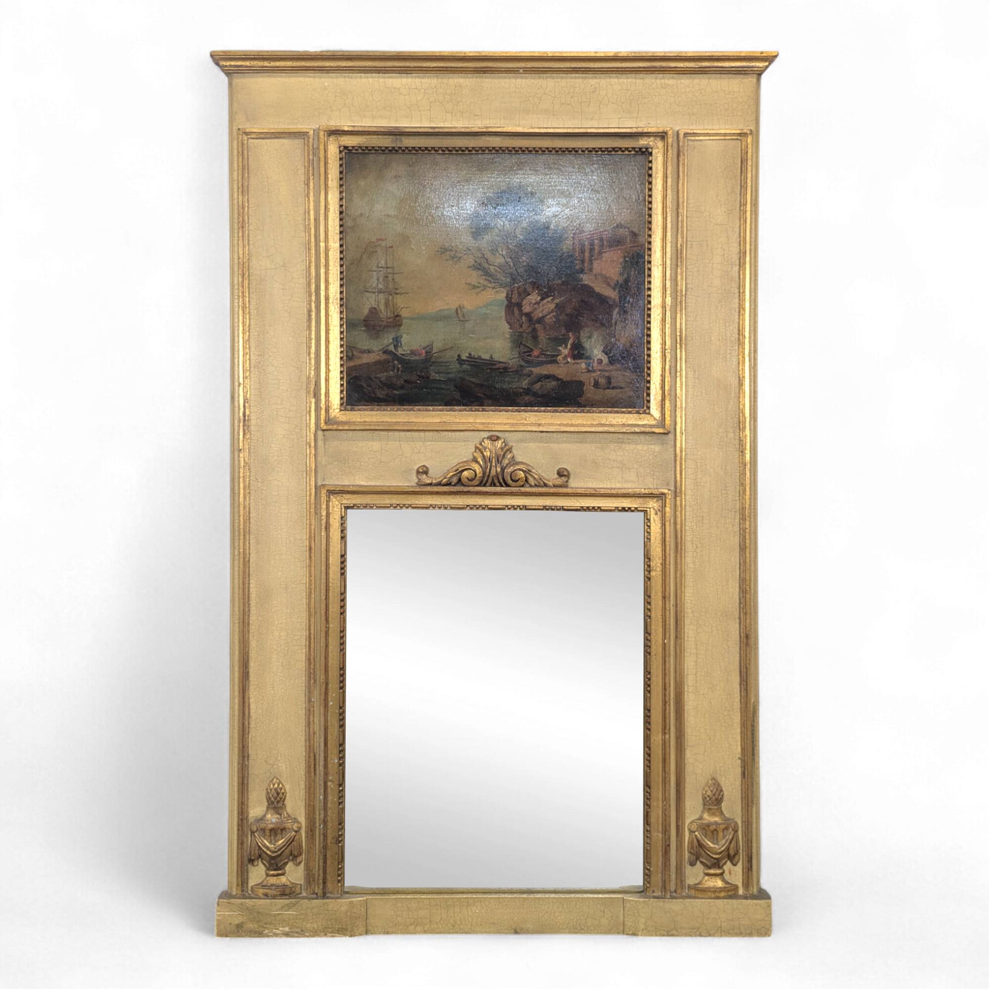 Lacquered wooden trumeau by Chevalier