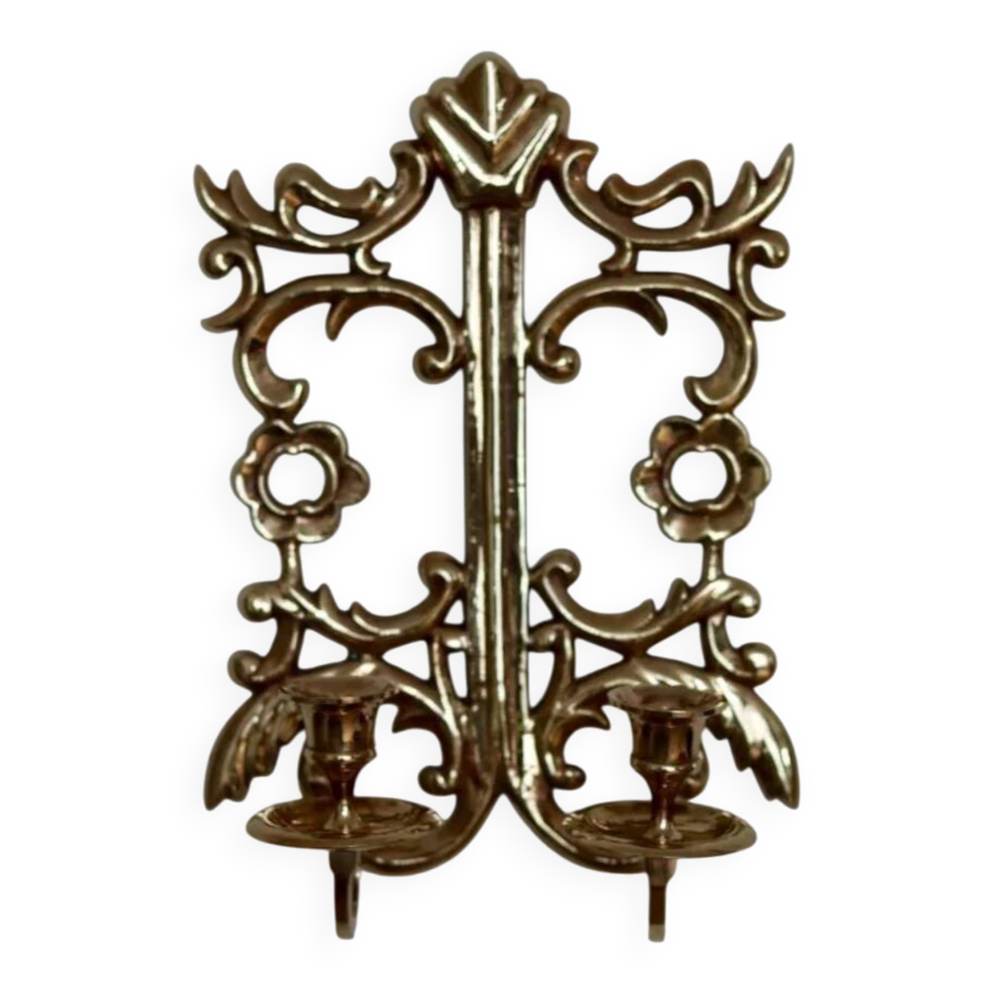 Swedish wall sconce in brass, mid-20th century.