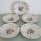 Set of 5 Limoges enameled porcelain plates