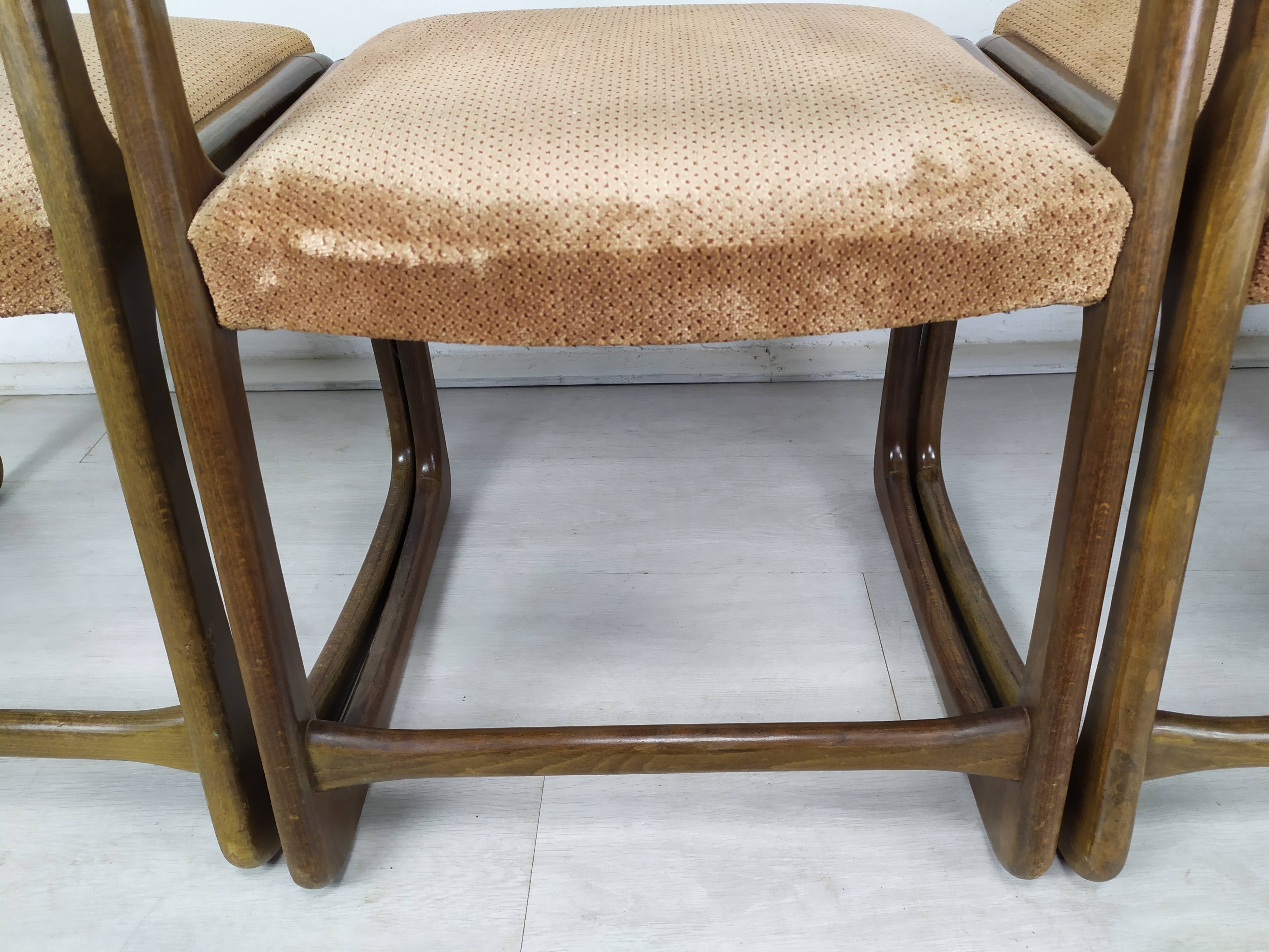 4 baumann sleigh chairs
