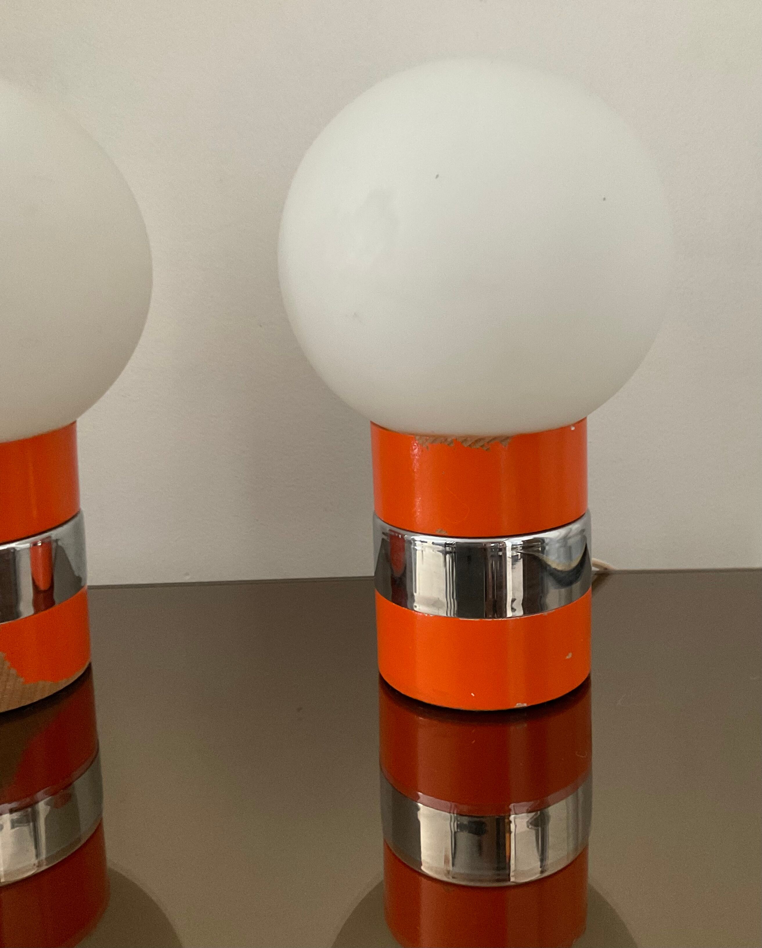 Paire de lampes space age des années 60/70