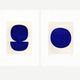 Painting duo on paper - zoé and neo - majorelle blue - signed Eawy