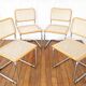 4 cesca b32 breuer chairs made in italy - cane seats reworked