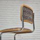 1970s, set of 4 pcs Italian dining chairs in Bauhaus style.