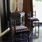 Wooden corner chairs