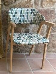 70s style wooden armchair