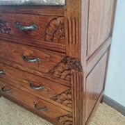 Commode art déco plateau marbre, meuble ancien vintage