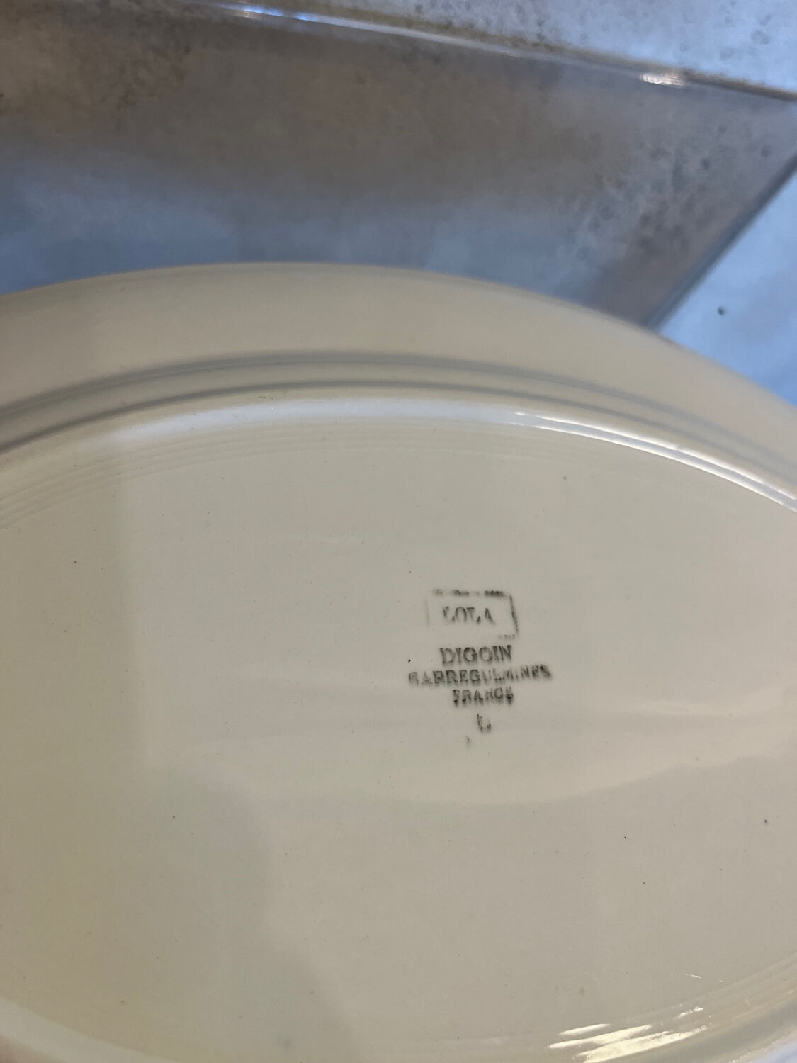 Lot de 2 plats de services Digoin Sarreguemines 1970