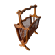 Porte revue en bois et cannage