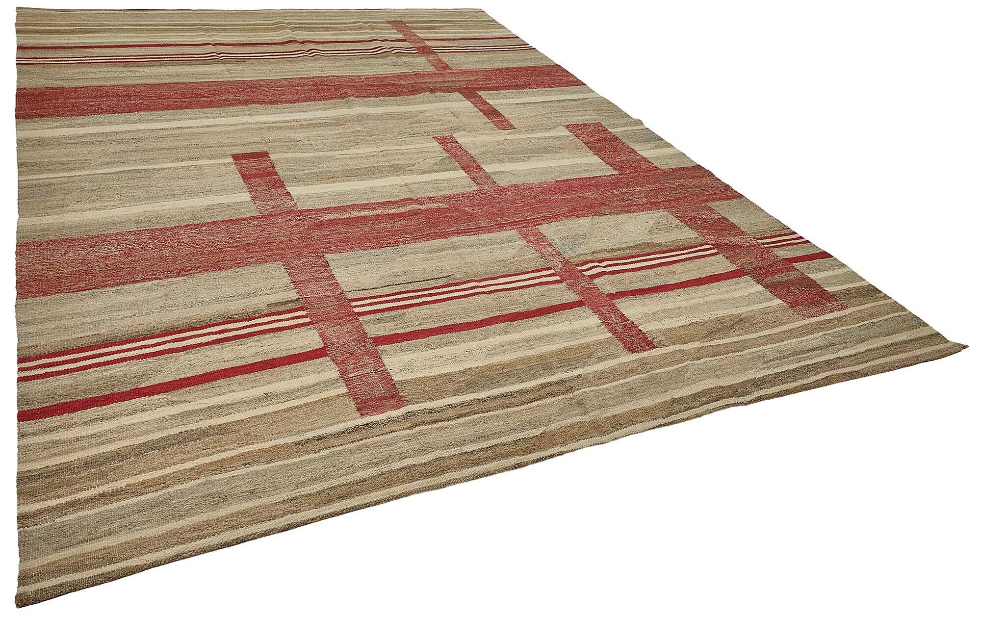 Kilim décoratif tribal contemporain 254 cm x 340 cm