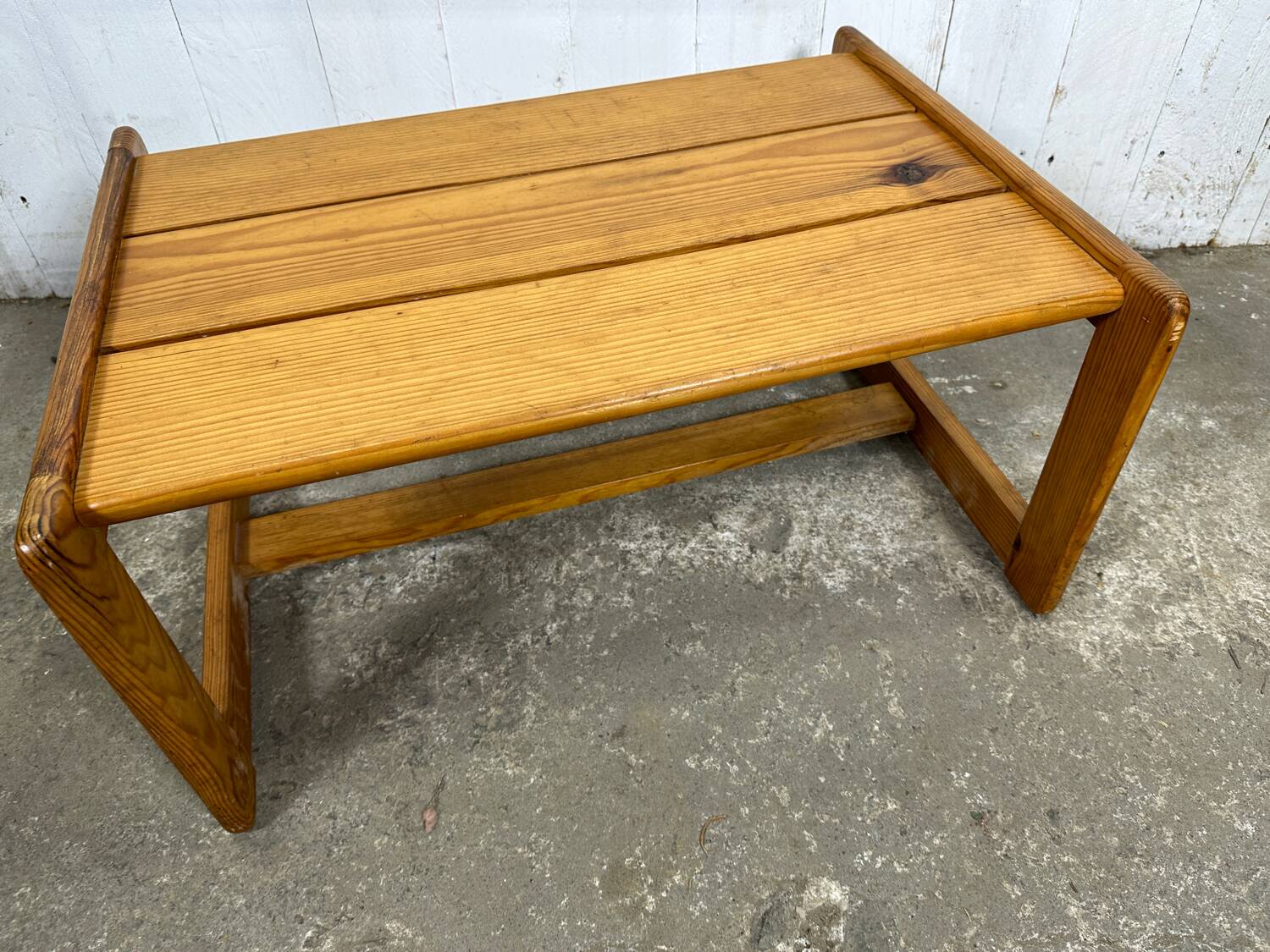 80s pine coffee table