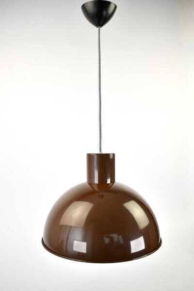 Midi Bunker Fog & Mørup Pendant Light Mid Century Modern Jo Hammerborg | Chocolate Brown Ceiling Light Vintage 70s Retro Danish Scandinavian