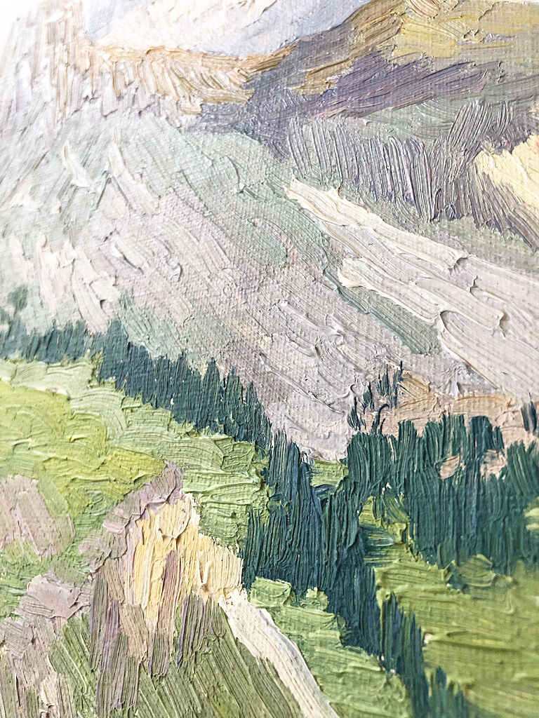 Oil painting landscape mountain 1933