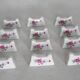 Lot de 12 couverts vintage en porcelaine française repose jolie décoration florale 4430
