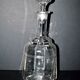 Antique blown glass carafe engraved with fine lines BISTROT 1900