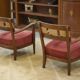 Brutalist pair of armchairs attributed to Audoux Minet, 1950s.