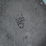 Empty turquoise raku pocket