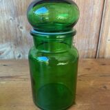 Set of 5 vintage green glass jars Made in Belgium