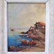 Oil on panel, seascape, vintage, R.U Rinaldi