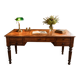 Antique oak desk - leather top