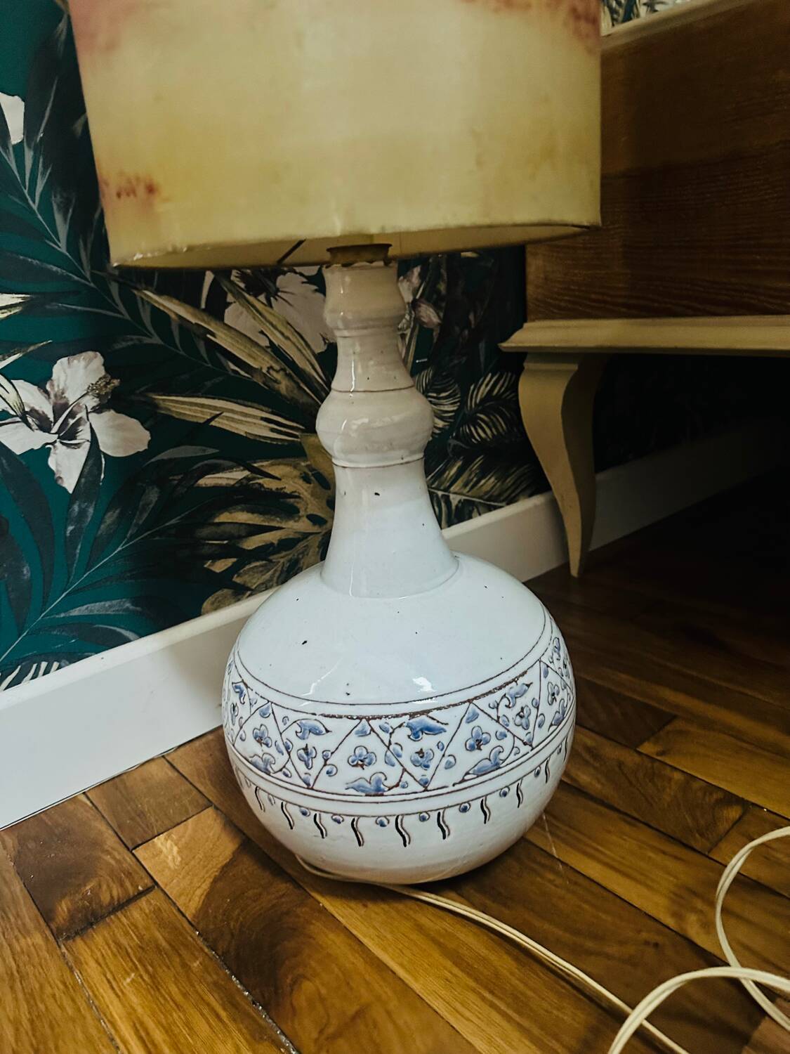 Large ceramic floor lamp