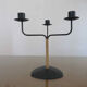 Scandinavian candle holder Laurids Lonborg in metal and rattan 50s 60s