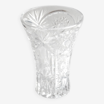 Star cut crystal vase