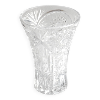 Vase en cristal taillé étoiles