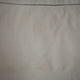 Old sheet in mixed fabric in ecru/beige color