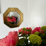 Brass mirror 32x32cm