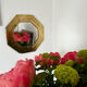 Brass mirror 32x32cm