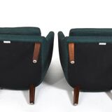 Rare Pair of AV-53 Easychairs by Arne Vodder 1953