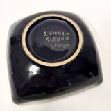 Black and Green Ceramic Vide Poche by Giovanni Poggi for San Giorgio