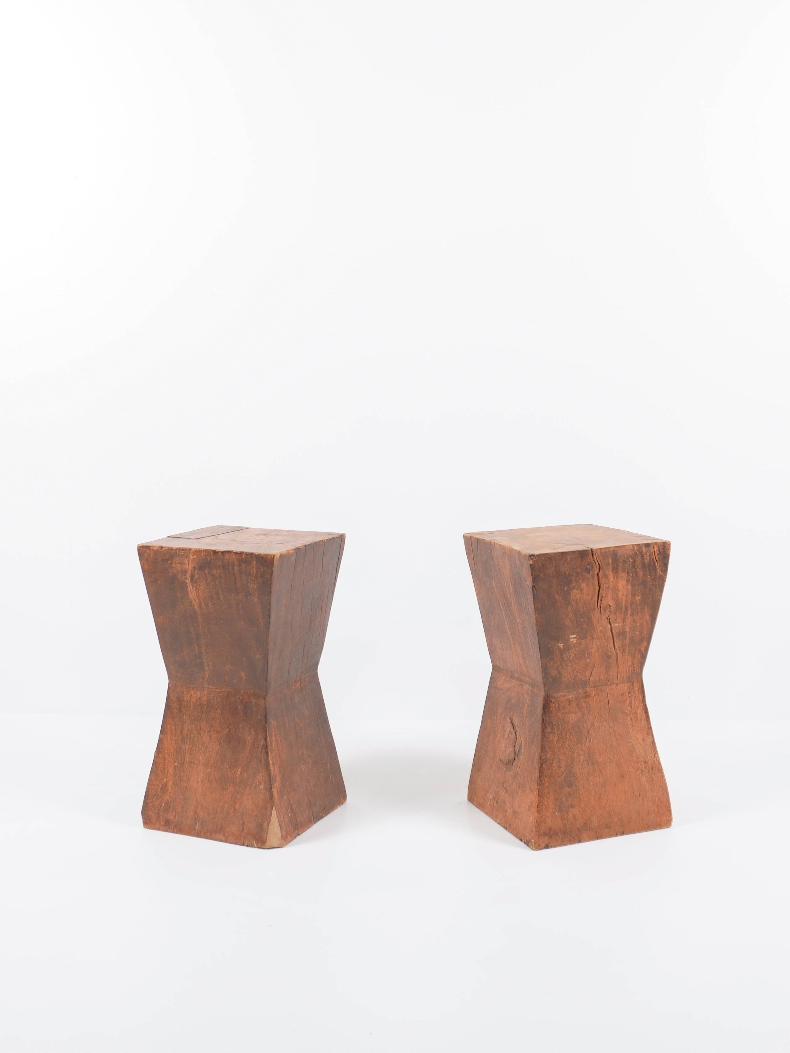 Pair of side tables from around 1950 in the style of Christian Liaigre.